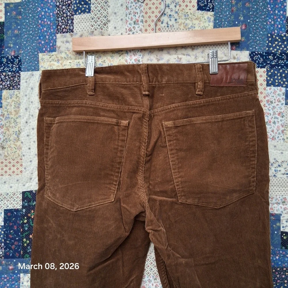 Polo by Ralph Lauren Corduroy Pants Size 36x30 Brown Straight Leg Regular Fit